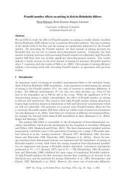 Prandtl number effects on mixing in Kelvin