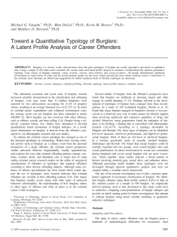 Toward a Quantitative Typology of Burglars