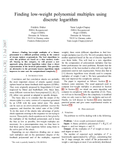 Finding low-weight polynomial multiples using