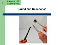 Sound and Resonance