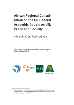 African Regional Consultation