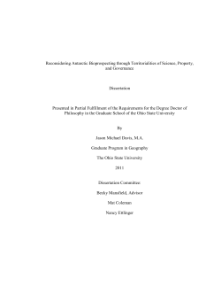 Reconsidering Antarctic Bioprospecting through Territorialities of