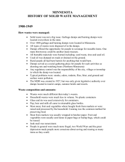 Minnesota History of Solid Waste