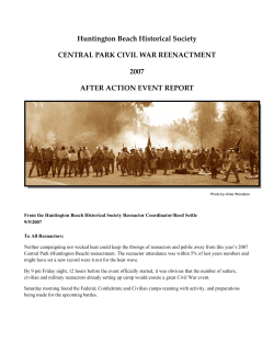 Huntington Beach Historical Society CENTRAL PARK CIVIL WAR