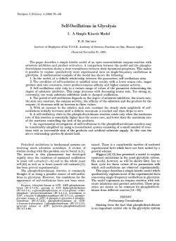 Self-Oscillations in Glycolysis