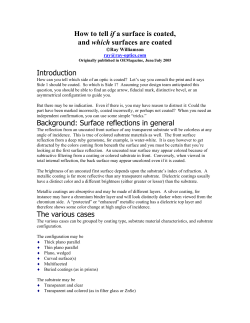 How to tell if a surface is coated, and which surfaces are coated