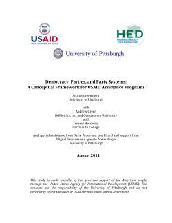 Democracy, Parties, and Party Systems: A Conceptual Framework