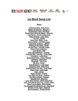 Joi Band Song List