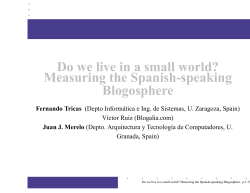 Do we live in a small world? Measuring the Spanish