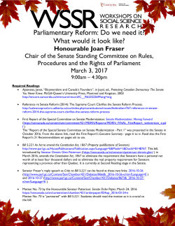 Parliamentary Reform: Do we need it? What would it look like?