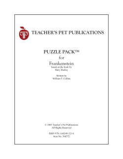 Frankenstein - Teacher`s Pet Publications