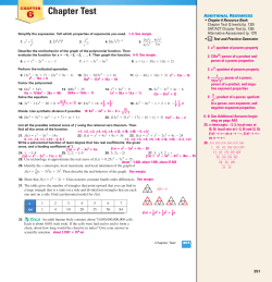Chapter Test