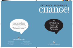 evidence, messages - Open Society Foundations