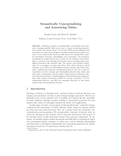 Semantically Conceptualizing and Annotating Tables