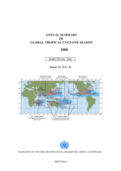 annual summary of global tropical cyclone season