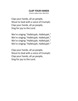 Clap your hands, all ye people, Sing for j