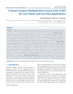 A Novel Compact Multiplicative Inverse Unit of AES for Low Power