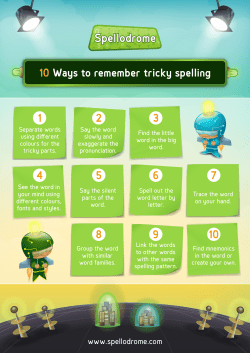 10 Ways to remember tricky spelling
