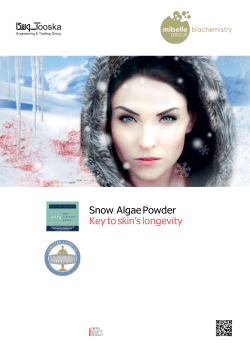 Snow Algae Powder Key to skin`s longevity
