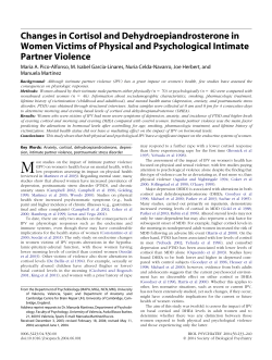 Changes in Cortisol and Dehydroepiandrosterone in Women