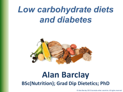 Low Carb Diets and Diabetes