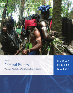 Criminal Politics - Human Rights Watch