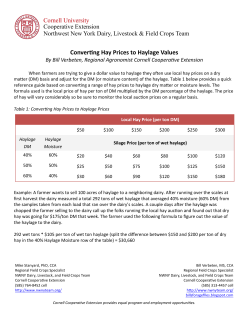 Converting Hay Prices to Haylage Values