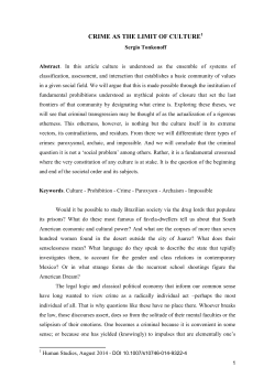 crime as the limit of culture