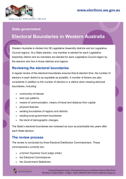 Electoral Boundaries in Western Australia