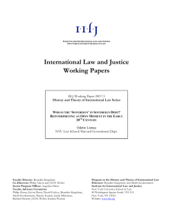 International Law and Justice Working Papers