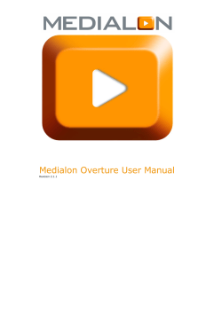 Overture User Manual