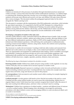 Calculation at Bradshaw Hall - Bradshaw Hall Primary School