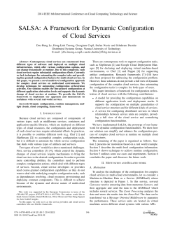 SALSA: A Framework for Dynamic Configuration of Cloud Services