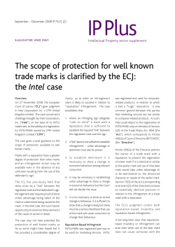 The scope of protection for well known trade marks is clarified by the