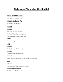 Tights and Shoes for the Recital