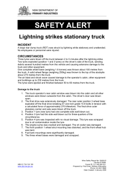 SA08-03 Lightning strikes stationary truck