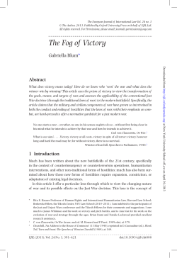 The Fog of Victory