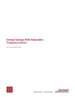 Energy Savings With Adjustable Frequency Drives for Centrifugal