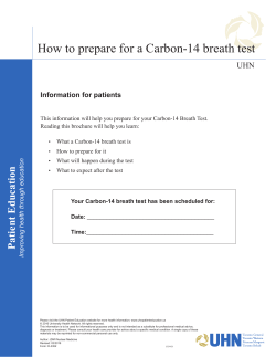 How to prepare for a Carbon-14 breath test