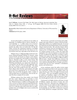 Untitled [Selika Ducksworth Lawton on Servant of the People - H-Net