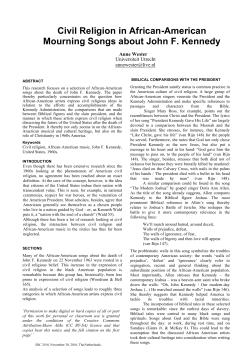 Civil Religion in African-American Mourning Songs about John F