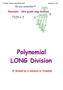 2 - Notes - Polyn Long Division team