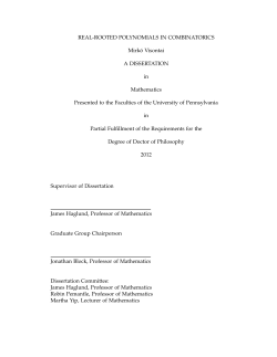 REAL-ROOTED POLYNOMIALS IN COMBINATORICS