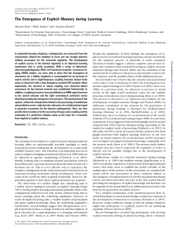 The Emergence of Explicit Memory during Learning