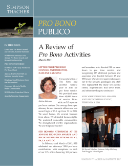 pro bono publico - Simpson Thacher