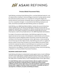 Precious Metals Procurement Policy