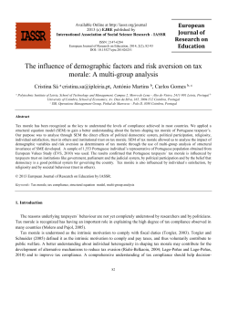 The influence of demographic factors and risk aversion on