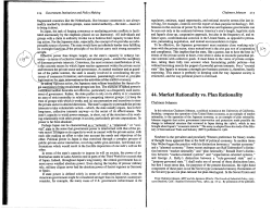 44. Market Rationality vs. Plan Rationality