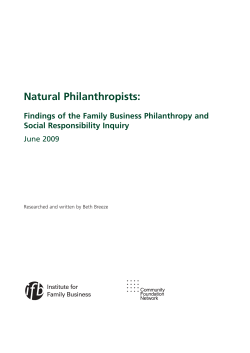 Natural Philanthropists