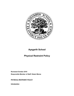 Aysgarth School Physical Restraint Policy
